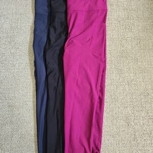 Old Navy Women's Leggings - Pink, Black, and Grey, XXL